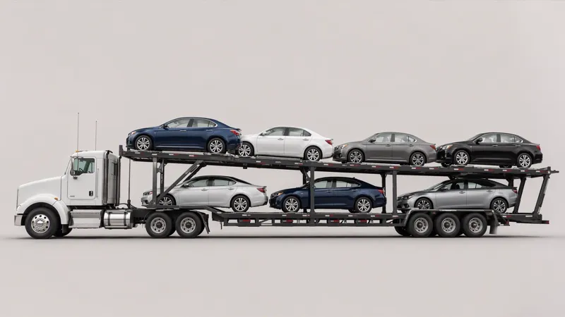 Illustration of a car hauler