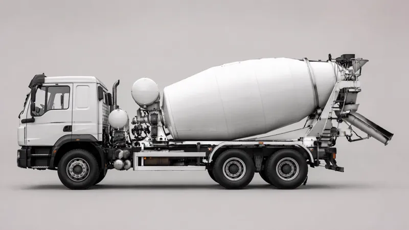Illustration of a concrete mixer