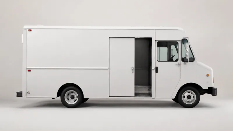 Illustration of a delivery van or step van